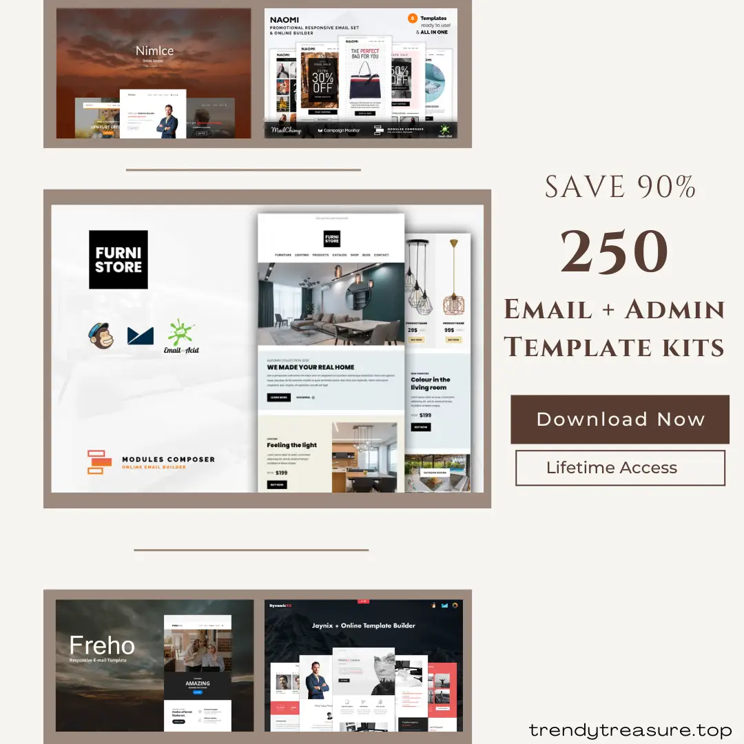 email and admin template